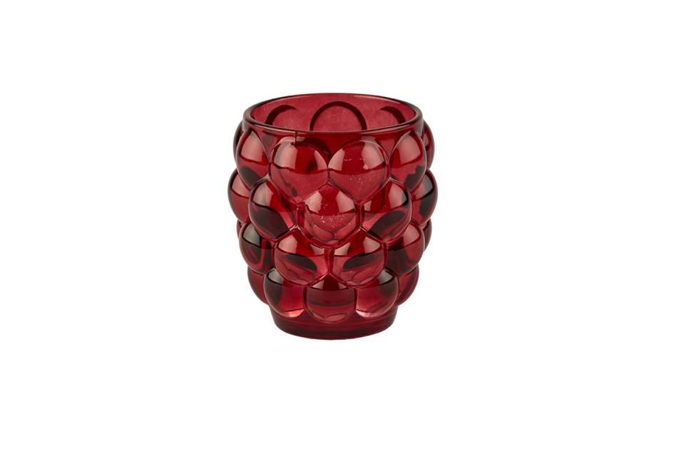 Glas Fire 7x8 cm Rød